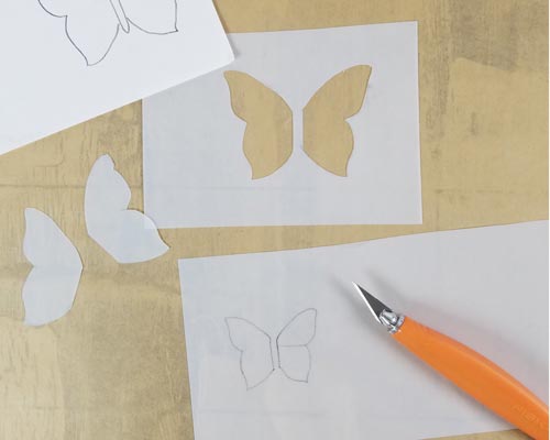 butterfly stencil cut out