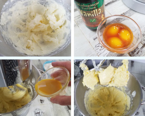 creaming butter with sugar and eggs