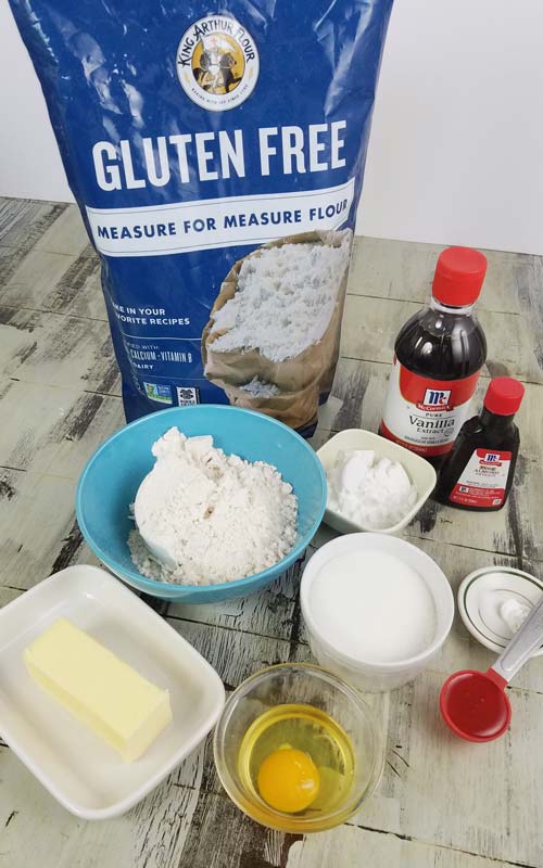 ingredients for gluten free cookies