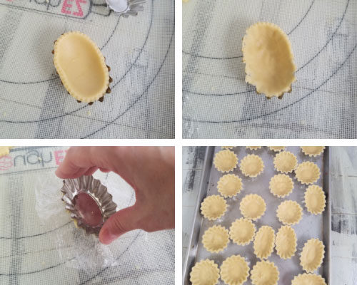 shaping the cookie shells