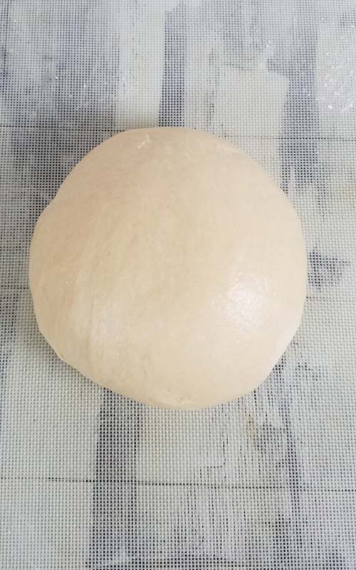 sweet brad dough shaped into a ball