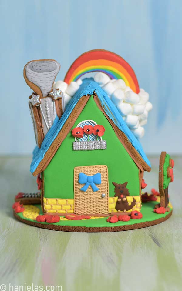 Dekoriert Zauberer von Oz Lebkuchenhaus.