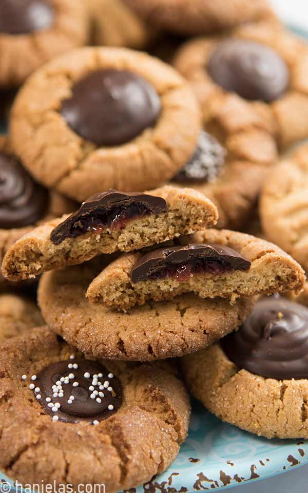 A close up of the inside of a cookie.