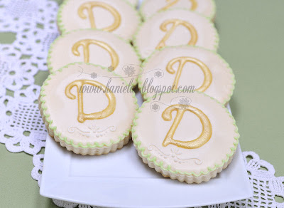 Monogram Birthday Cookies