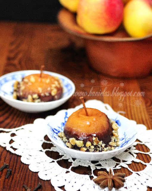 Chai Rum Poached Apples