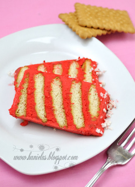 Candy Cane Ice Box Cake