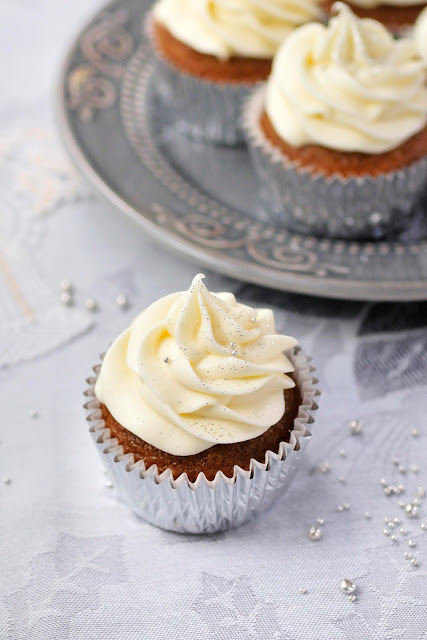 Gingerbread Cupcakes with Lemon Frosting