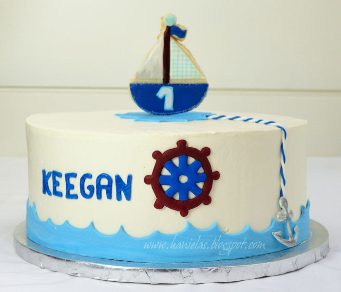 Nautical 1st Birthday Cake - Haniela's