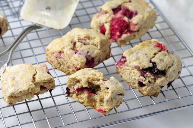 Raspberry Ginger Scones