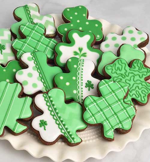 Decorated cookie displayed on a plate.