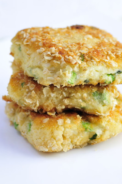 Cauliflower Asparagus Semolina Cakes