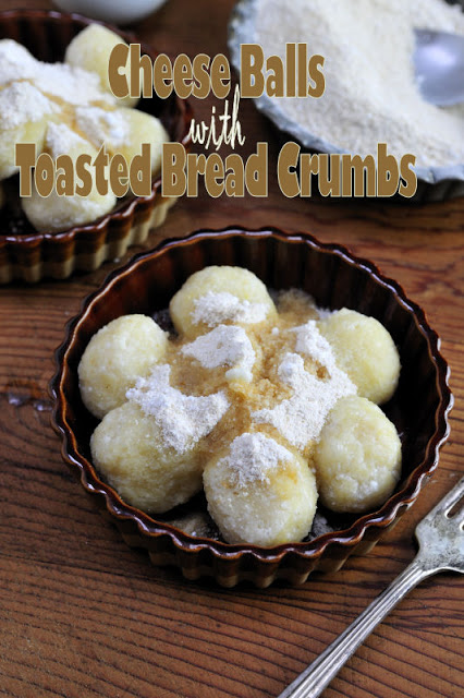 Cheese Balls with Toasted Bread Crumbs