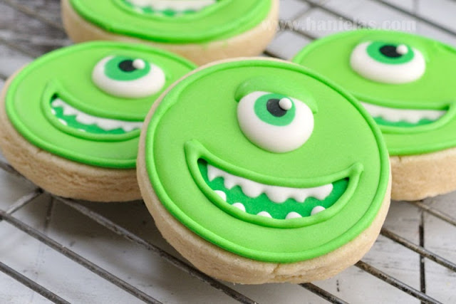 Simple Monsters University Cookies, Mike Wazovski