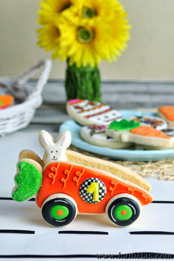 3D Easter Carrot Car Cookie