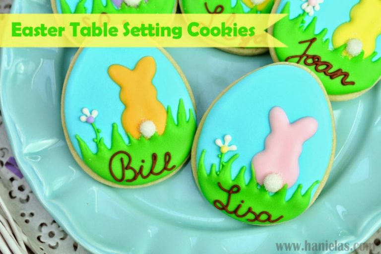 Pretty Table Setting Cookies For Easter