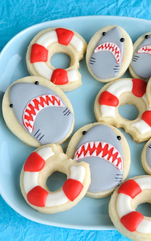 Simple Shark Cookies