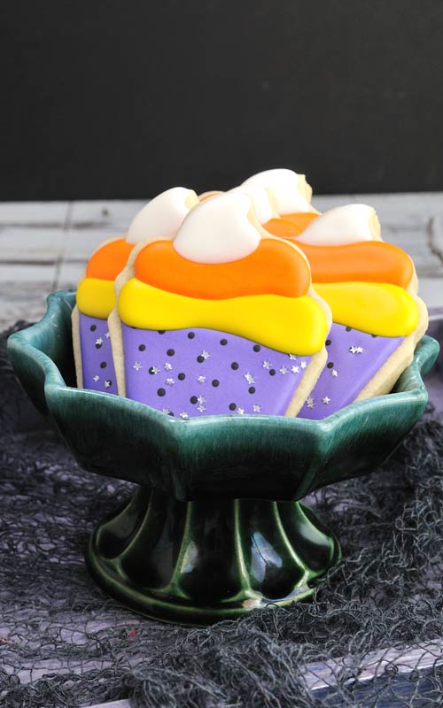 Candy Corn Cupcake Cookies