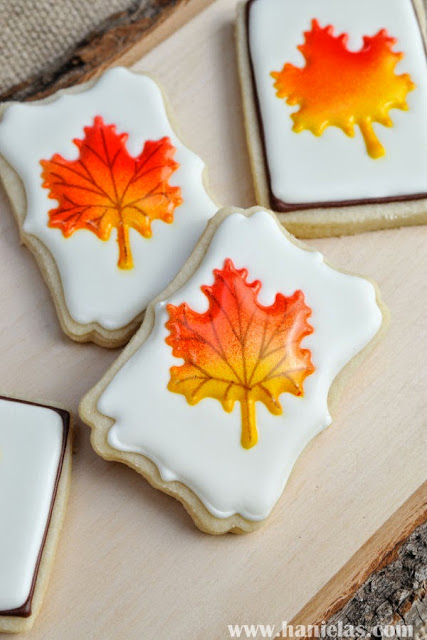 Colorful Fall Leaves Cookies