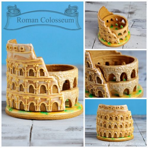 Gingerbread Cookies and 3D Roman Colosseum Cookie - Haniela's