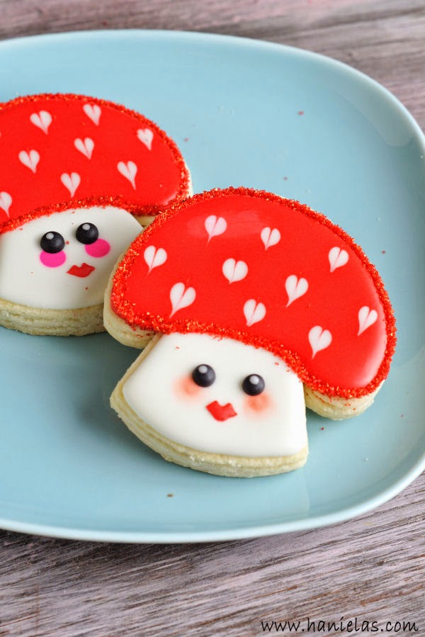 “I Love You Very Mush ” Kawaii Valentine’s Day  Mushroom Cookies