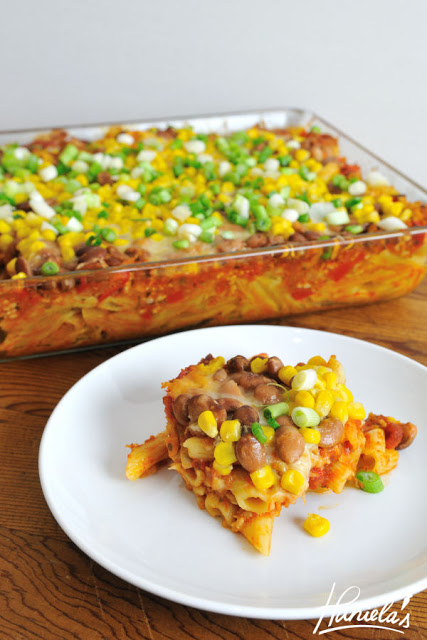 Layered Casserole with Pasta and Ground Pork