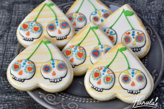 Day of the Dead Cherry Skull Cookies