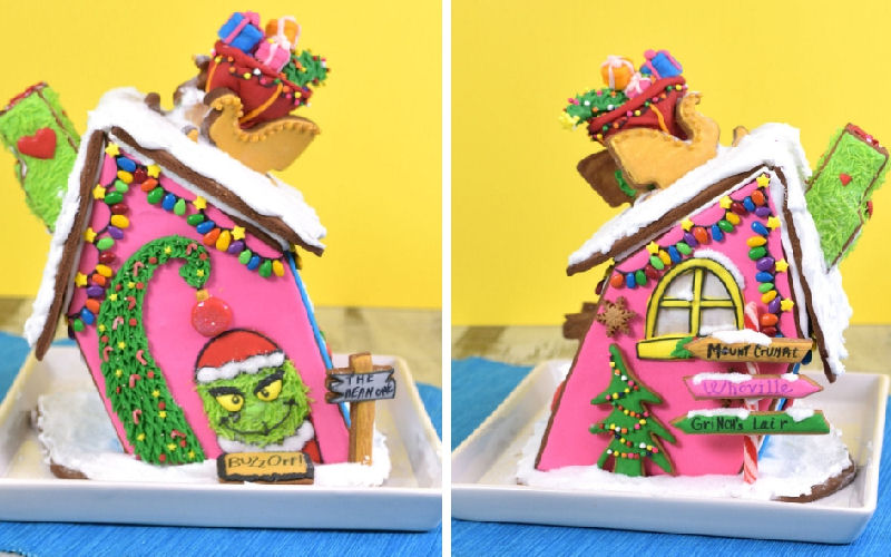 gingerbread house, grinch, christmas