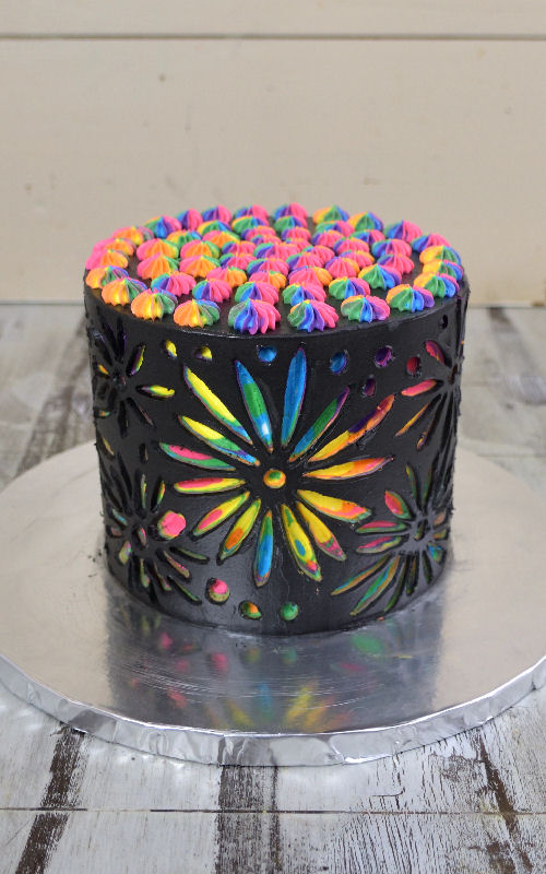 how to make rainbow scratch art cake