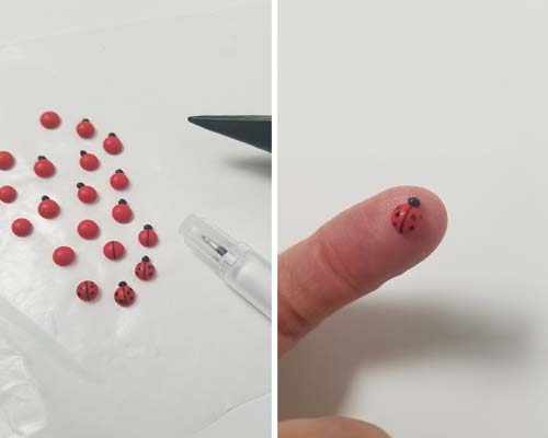 how to make royal icing ladybug