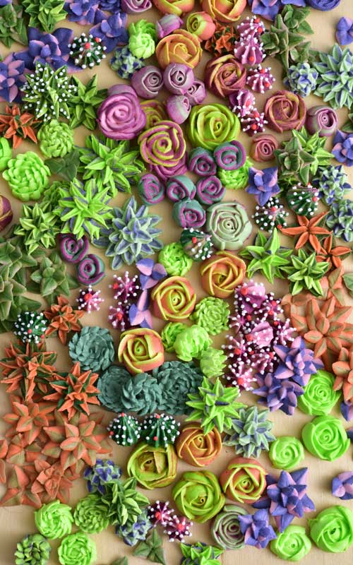 how to make royal icing succulents