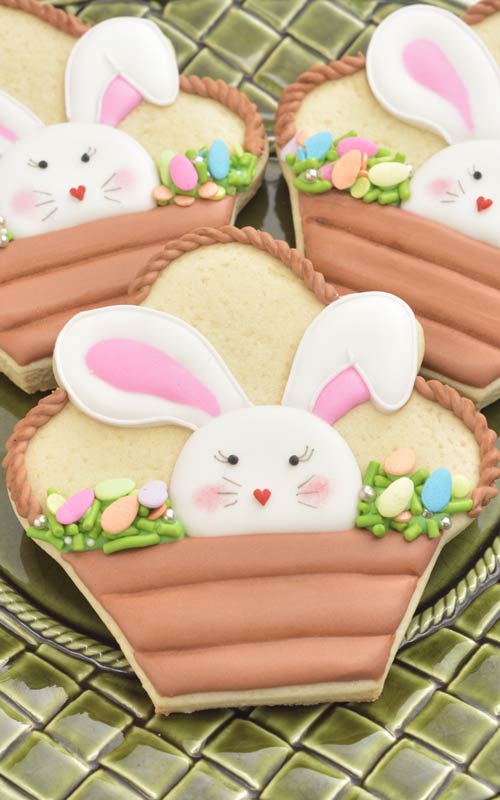 How to decorate Easter Bunny Basket Cookies