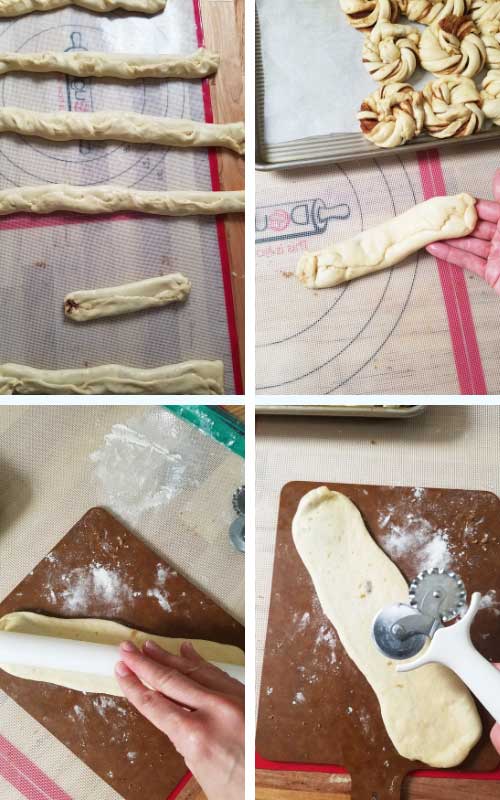 how to shape cinnamon buns twist