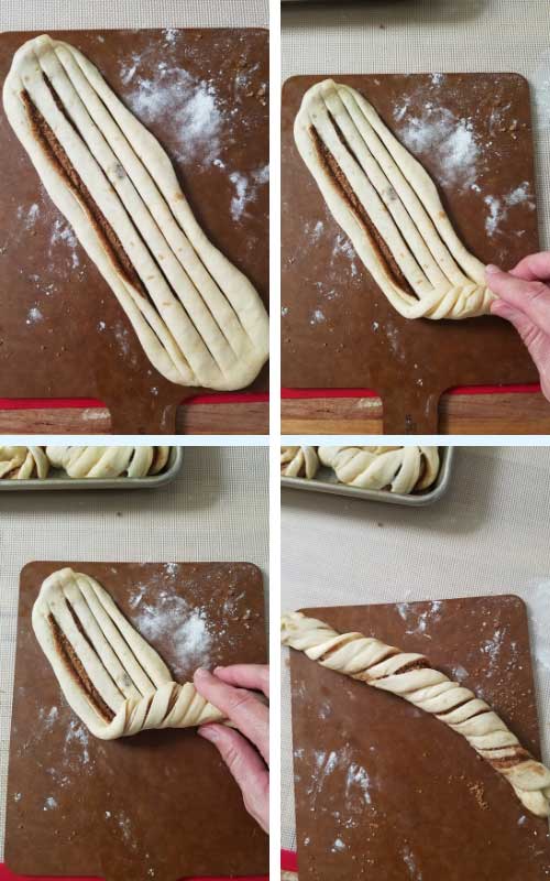 how to shape cinnamon buns