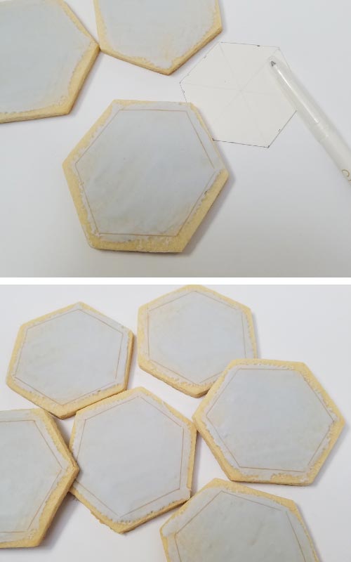 hexagon sugar cookies