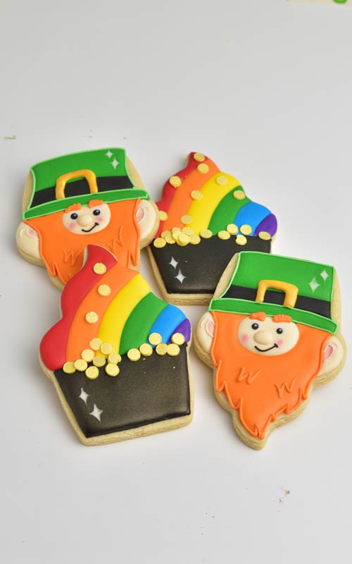 Pot Of Gold and Leprechaun Cookies