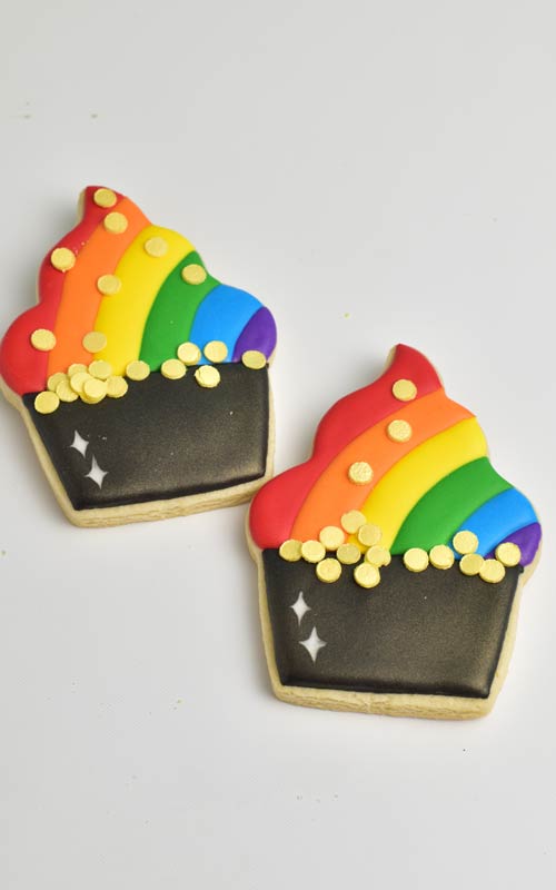 saint patrick's day rainbow cookies