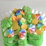 how to make saint patrick's day shamrock layer cake and rainbow meringues kisses