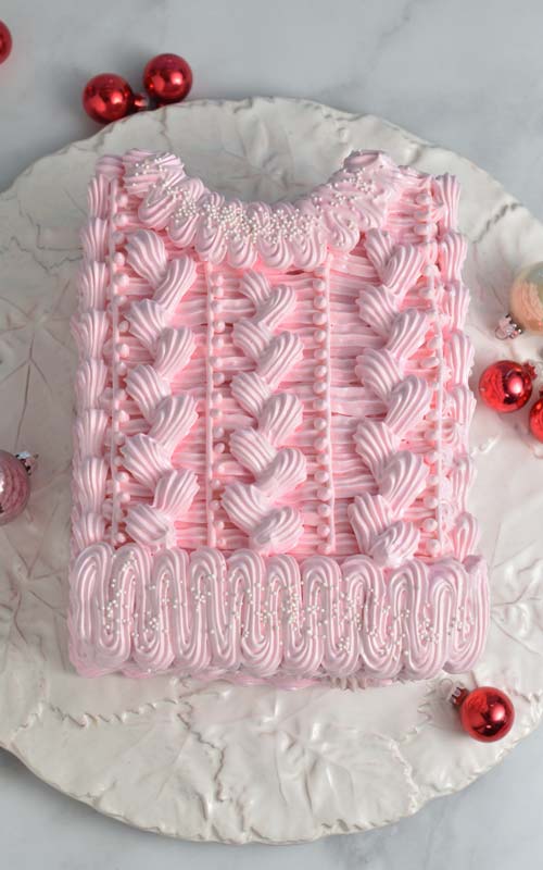 Knitted Meringue Sweater Cake