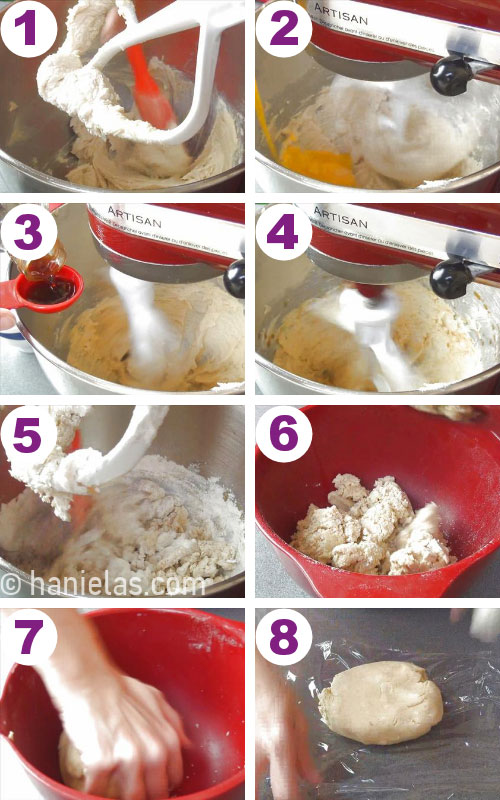 Bol avec du beurre à la crème et du sucre.