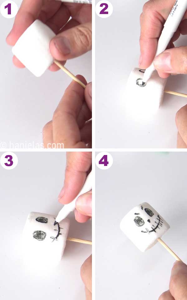 Large marshmallow on a skewer.