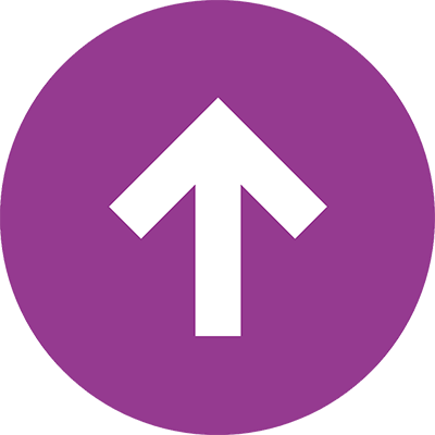 A purple circle with a white arrow in the middle.