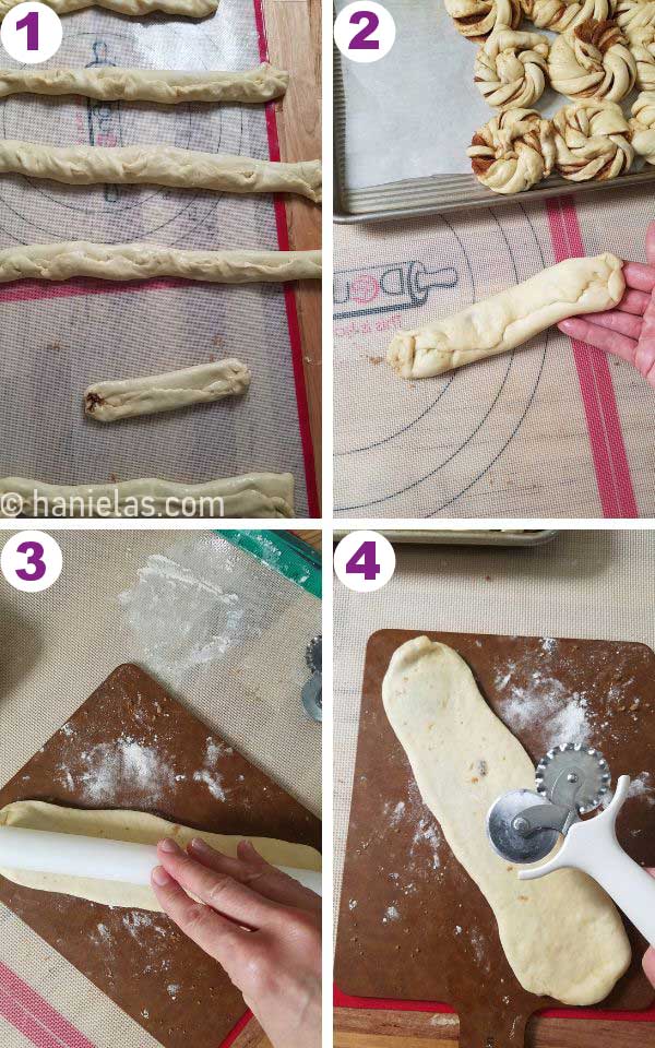 how to shape cinnamon buns twist