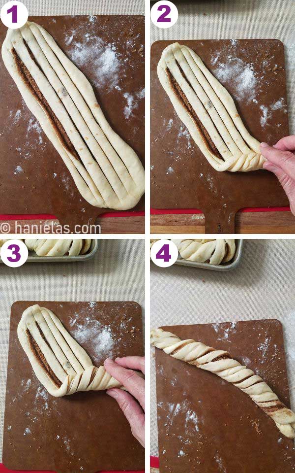 how to shape cinnamon buns