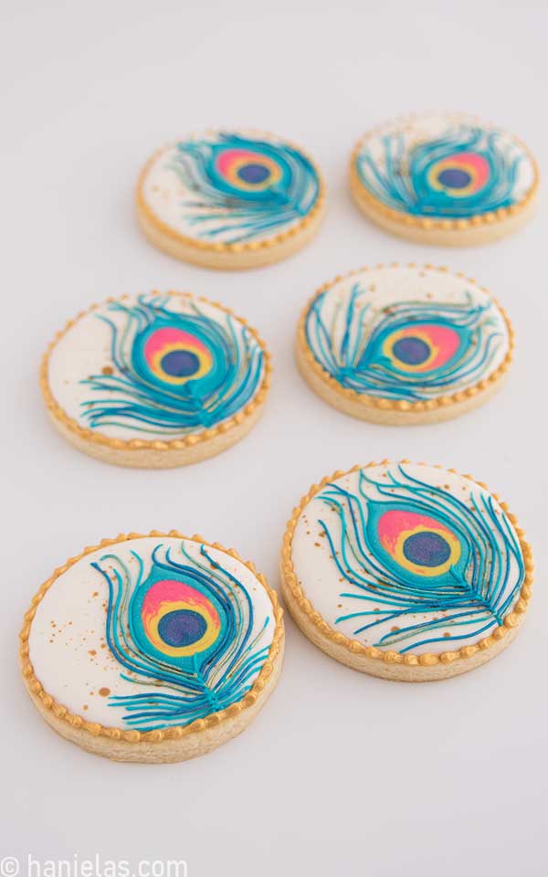 Decorated cookies displayed flat on a white background.