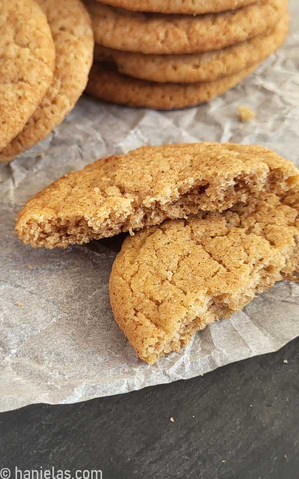A close up of an inside of a cookie.