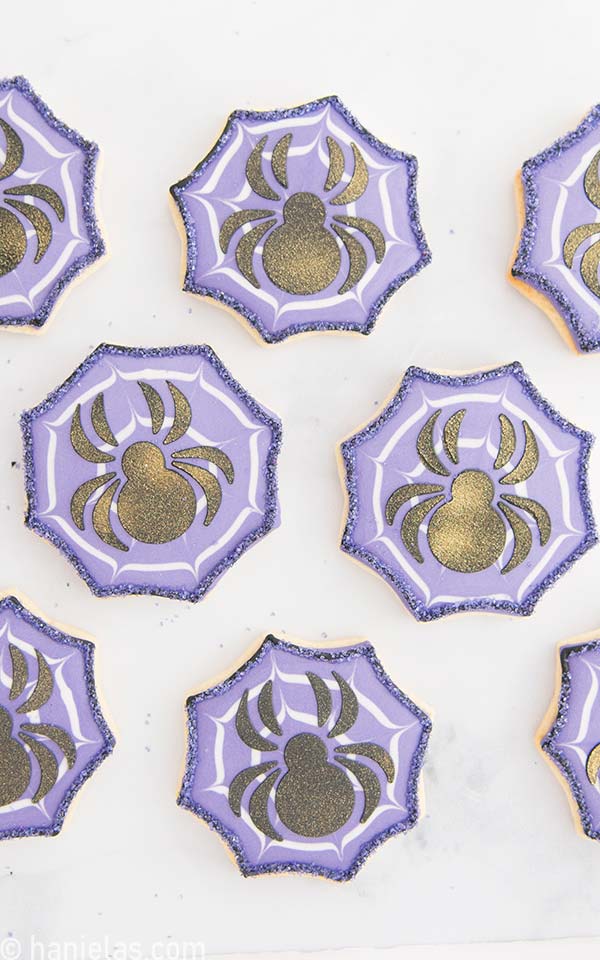 Decorated Spider Web Cookies