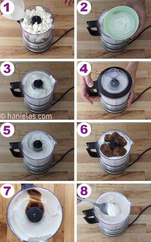 A food chopper filled with mousse.