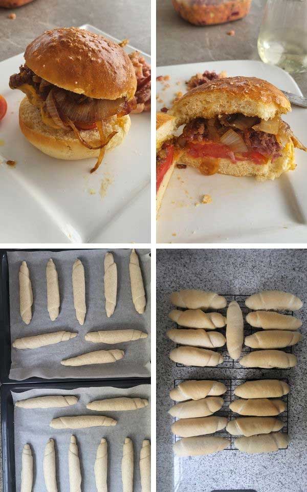 Burger on a white plate.