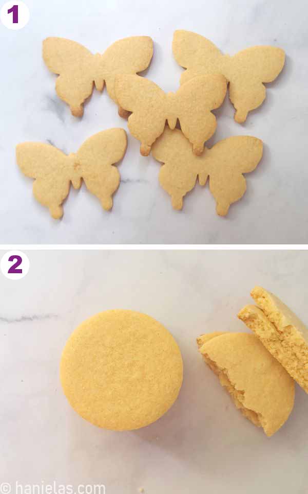 Baked cookies made with toasted milk powder.