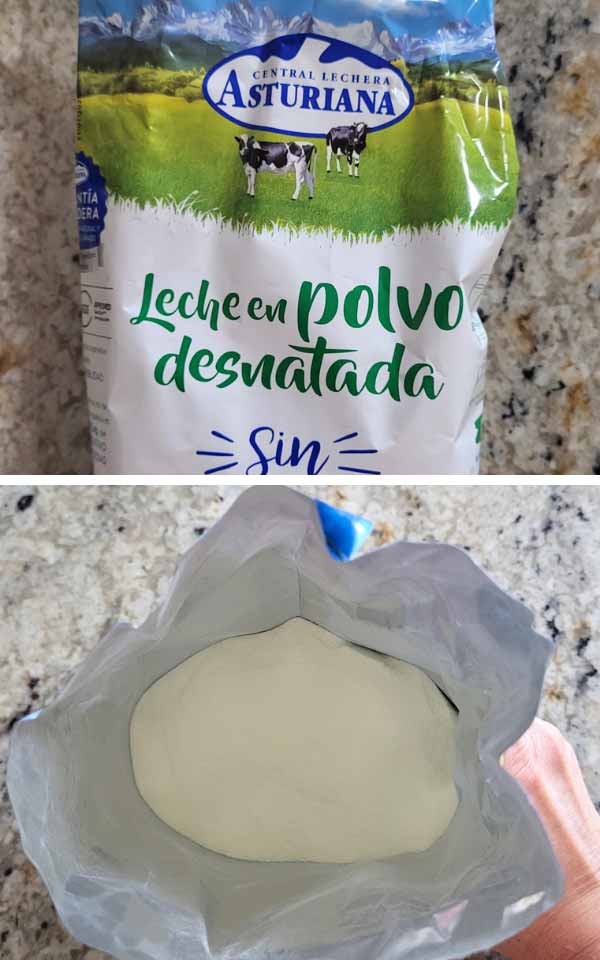 Milk powder packet.